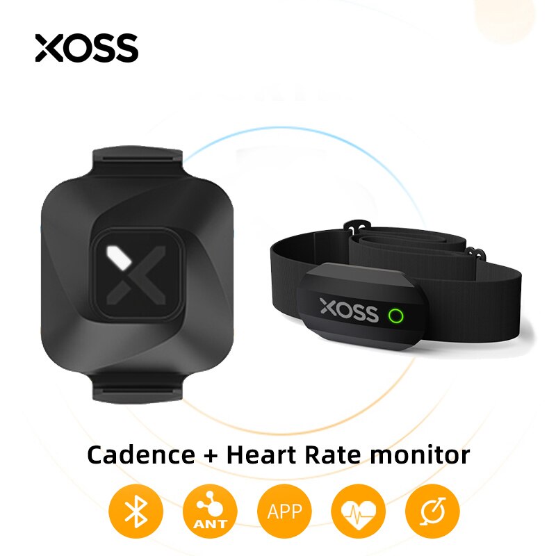 XOSS NEUE Kadenz Sensor Tacho Ameise + Bluetooth 4,0 Herz Bewertung Monitor Für Garmin Bryton Zyklus Computer Und Fahrrad APP: Kadenz und HRM