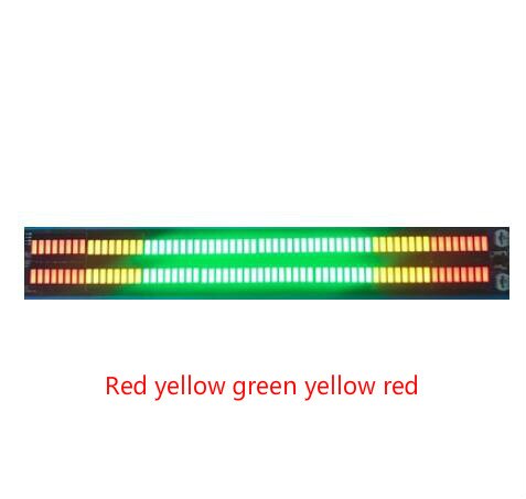 Indicador de nivel modificado para coche, luz de espectro, Audio, ritmo, pilar A, LED, Control de sonido, DC8-40V, Dual 64: Multiple colors