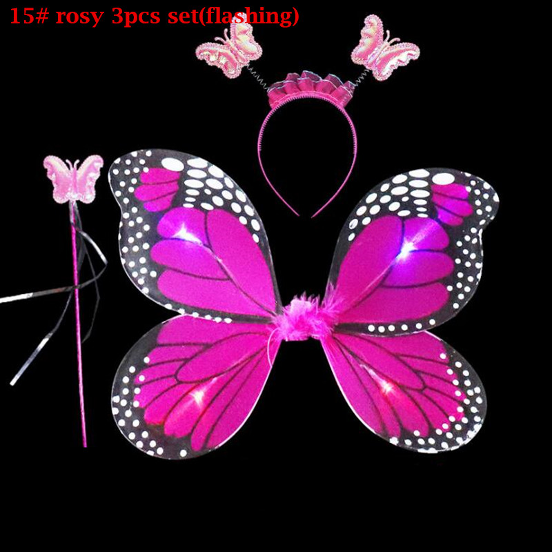 Lumière LED Up papillon aile bandeau fée baguettes jupe enfants princesse Performance Cosplay ensemble lueur fête noël Halloween: 15