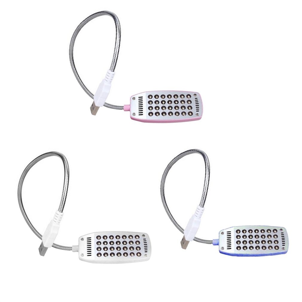 1 stuk heldere 28 led usb mini-lamp flexibele computerlamp laptop pc bureau leeslamp roze usb led-lamp