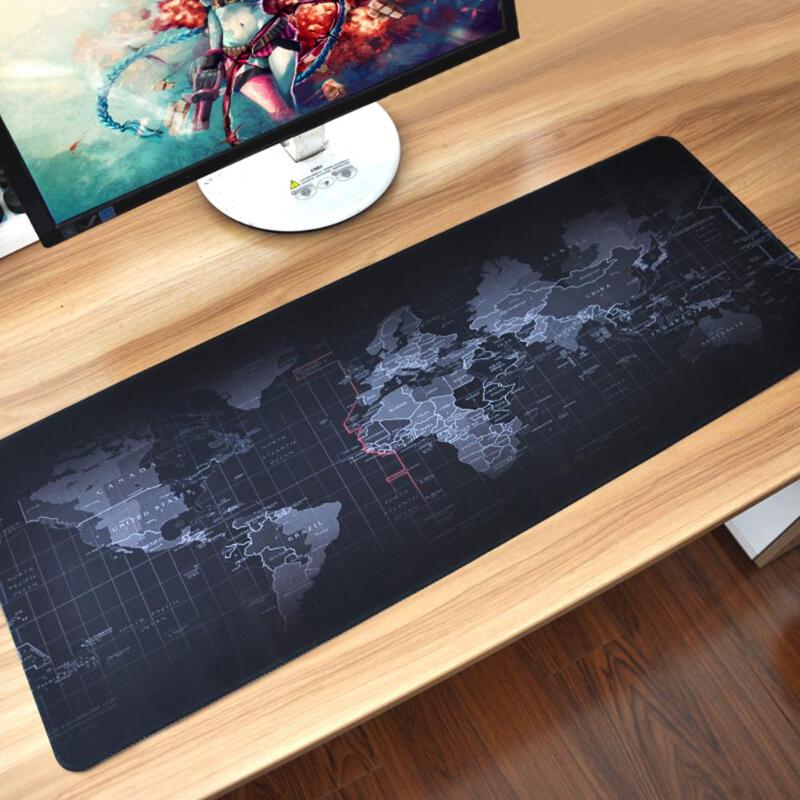 Alfombrilla de ratón grande para Gaming alfombrilla grande para el ratón, alfombrilla de ratón para ordenador, alfombrilla tallada para mapa del mundo, alfombrilla para teclado de escritorio