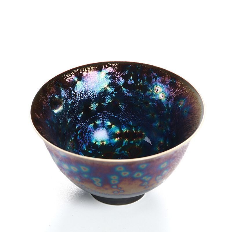 Tianmu Glaze Kiln Seven Color Peacock Tea Bowl Owner Teacup Hat Single Cup Jianzhan Meditation Cup Kung Fu Cup