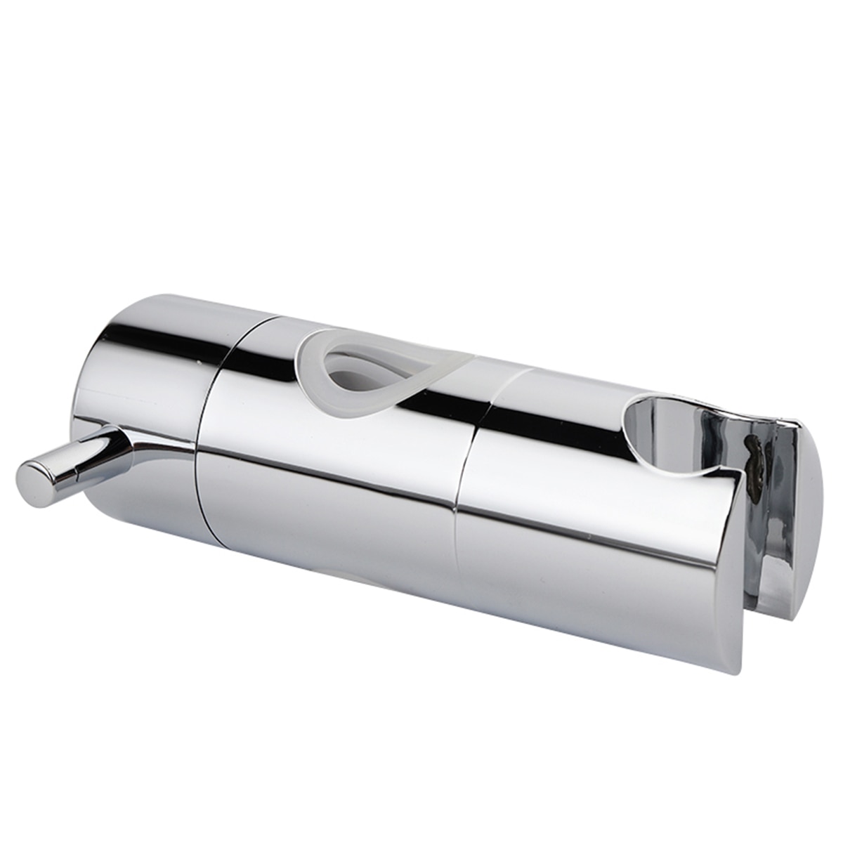19mm Shower Holder Bracket Seat Install To Rail Tube Chrome Plated Shower Head Holder for Slide Bar Bathroom Replacement