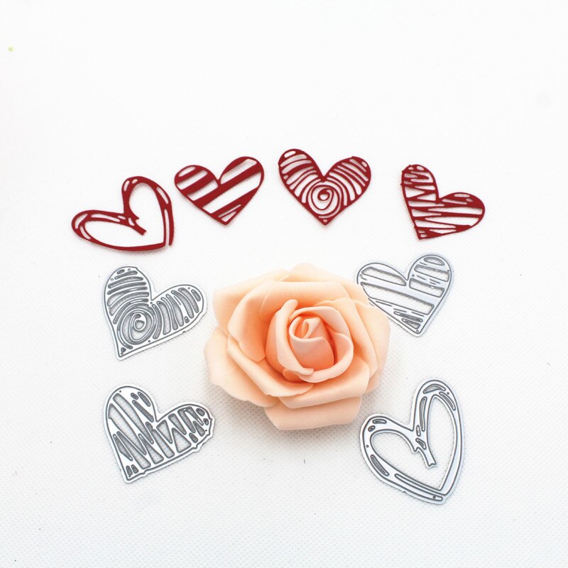 Love Heart Shapes Metal Cutting Dies Stencil Scrapbooking Photo Album Card Paper Embossing Craft DIY Frame Die Cut
