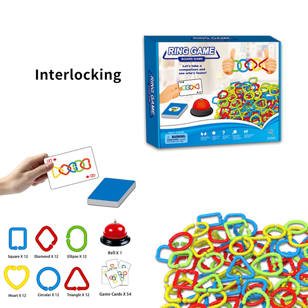Educational Interactive Over 3 Years Old Game For Children Wide Applicability Ring Game Colors Shapes Cognition