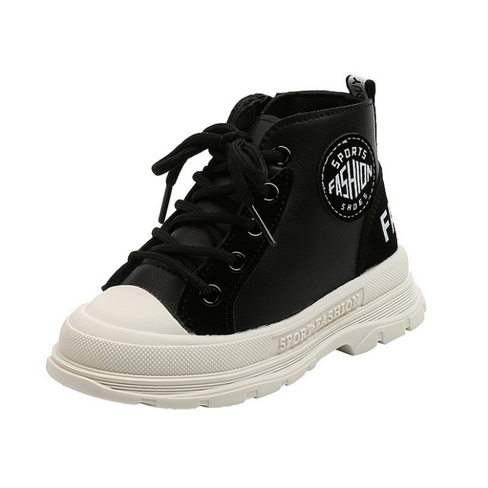 Kinderen Toevallige Korte Laarzen Rubber Zachte Zolen Peuter Baby Pu Lederen Laarzen Mode Herfst Winter Meisjes Jongens Kids Martin laarzen