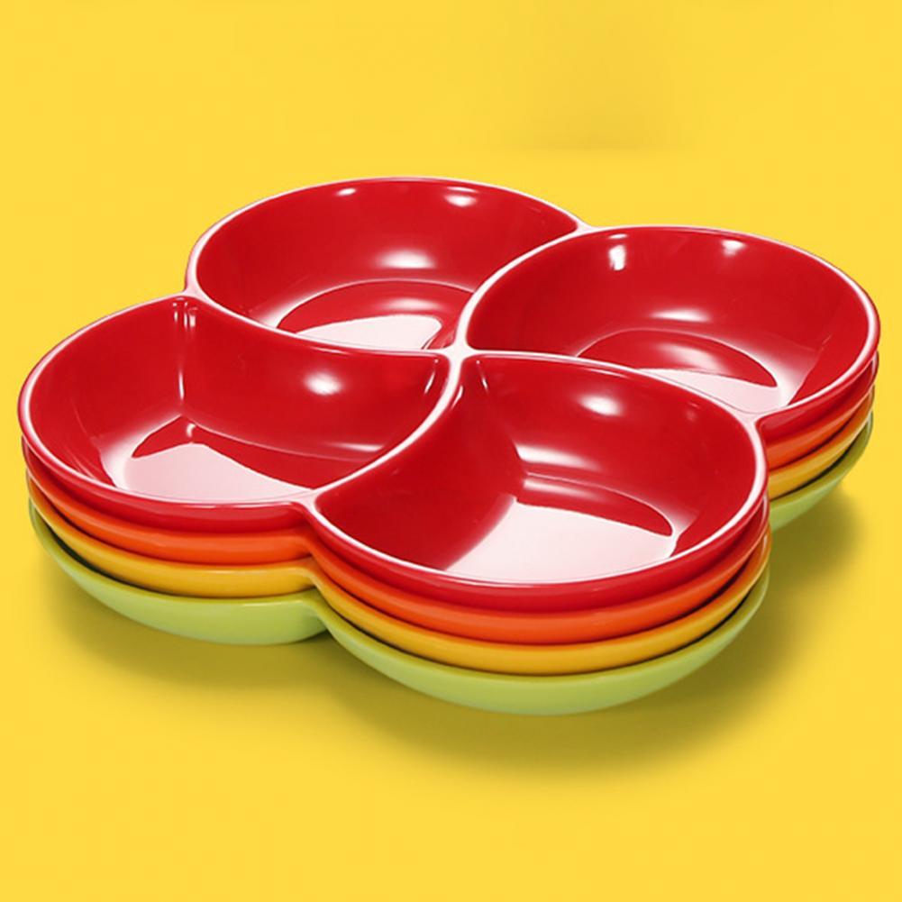 Smooth 4-Compartment Thick Divided Serving Platter for Bar