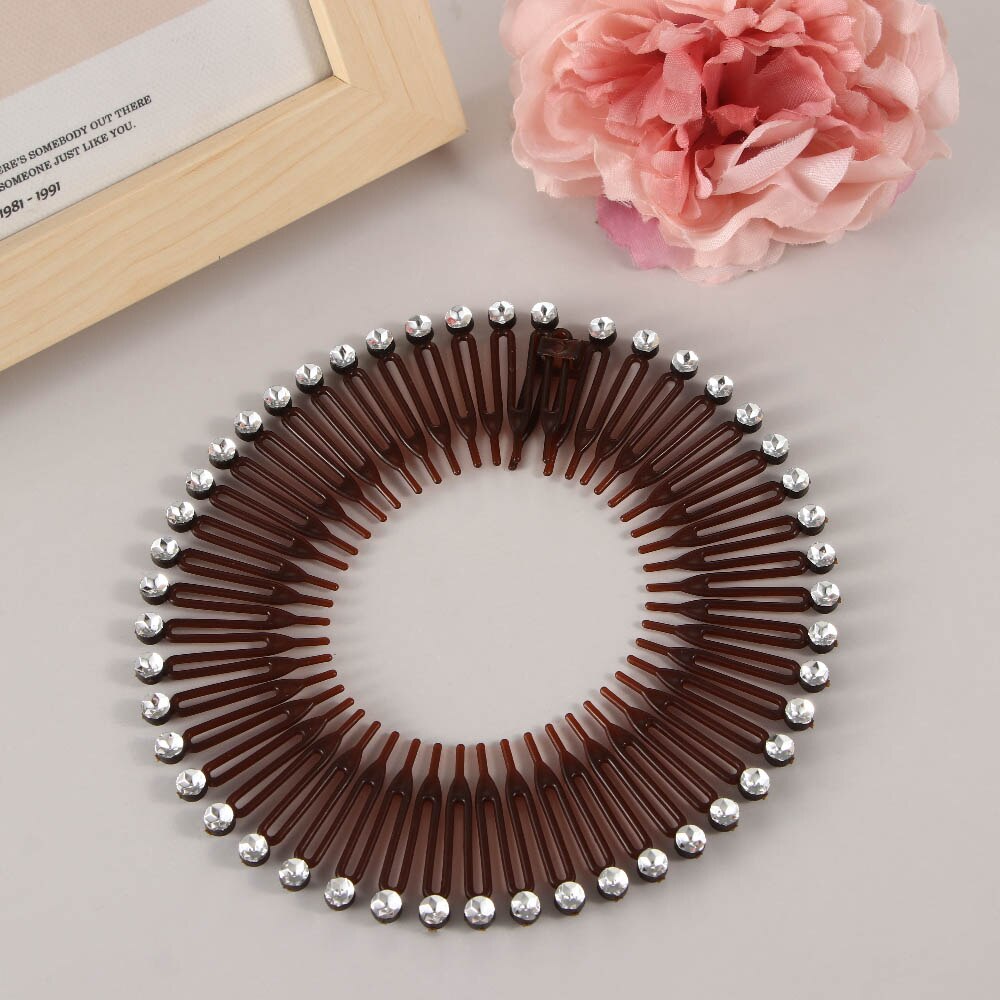 Peines de pelo perezosos de plátano, banda elástica para el pelo, peine elástico, diadema de dientes, 1 ud.: B