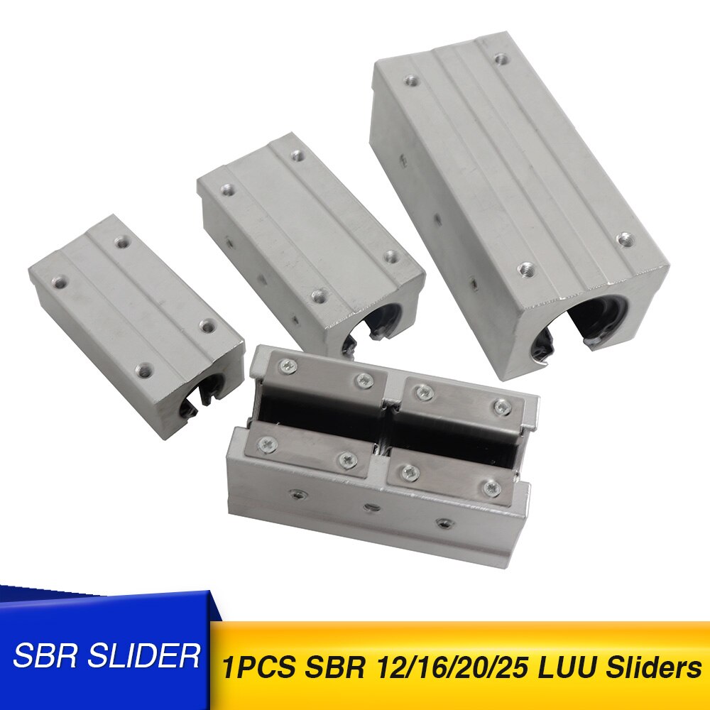 1 stk sbr 16 luu sbr 20 luu aluminiumsblok lineær bevægelse kugleleje glideblok match brug sbr 12 sbr 16 sbr 20 sbr 25 lineær styreskinne