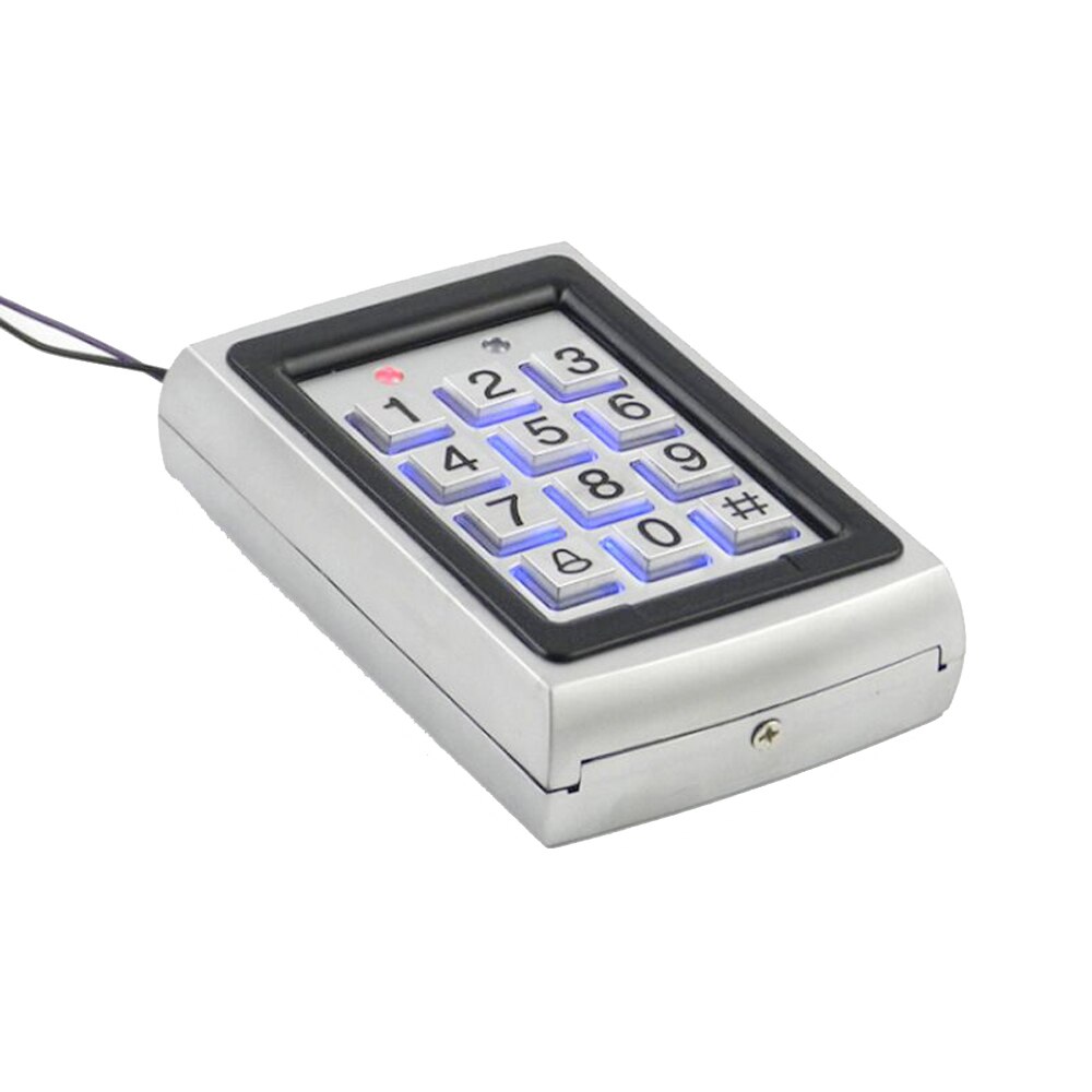 Backlight RFID Metal Access Control EM Card Reader Keypad 1000 Users door bell 125KHz Card Reader Keypad Key Fobs Door Access