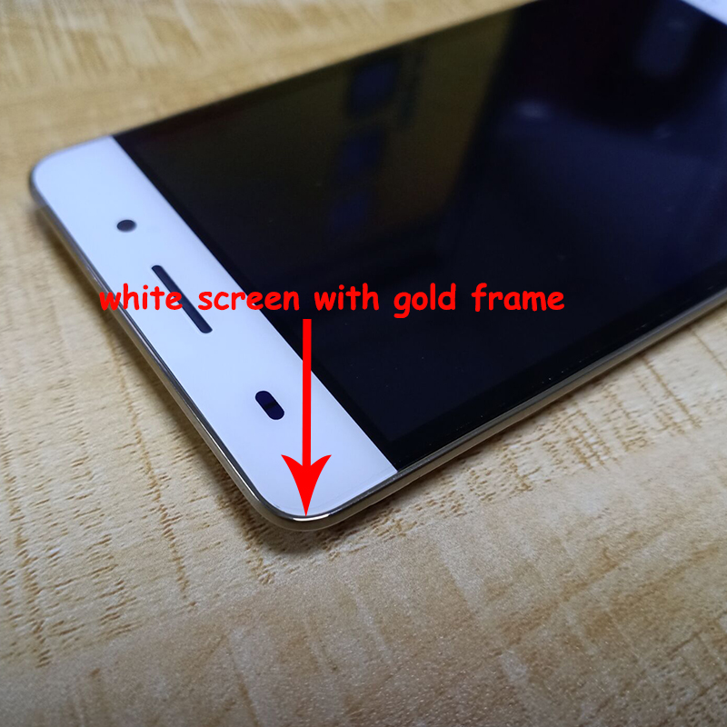 LCD For Huawei Honor 4C LCD CHM-U01/G Play Mini CHC-U01 CHC-U03 LCD Display Touch Screen Digitizer Glass Assembly With Frame: white and gold frame