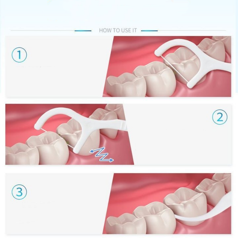 Ys00060-100-1000 stk. tandtrådsstik, tandstikkere, tandrensende interdentalbørster, engangs mundhygiejne