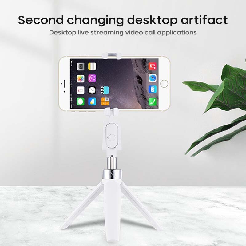 3 In 1 Draadloze Bluetooth Selfie Stok Statief Uitschuifbare Monopod Met Afstandsbediening Voor Iphone Huawei Samsung