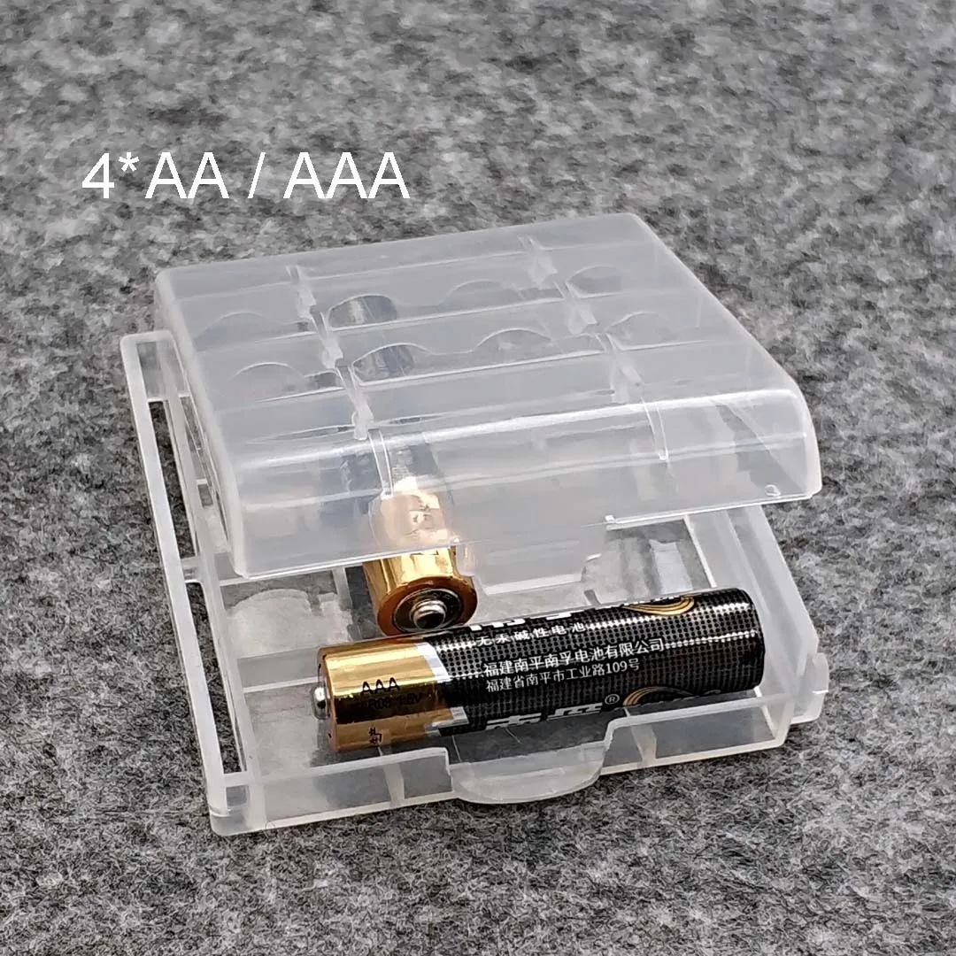 Duurzaam 26650 18650 Batterij Storage Box Hard Case Houder Voor 2/4 18650 4x Aa 4Xaaa Oplaadbare Batterij Power Bank plastic Gevallen: 4-AA AAA