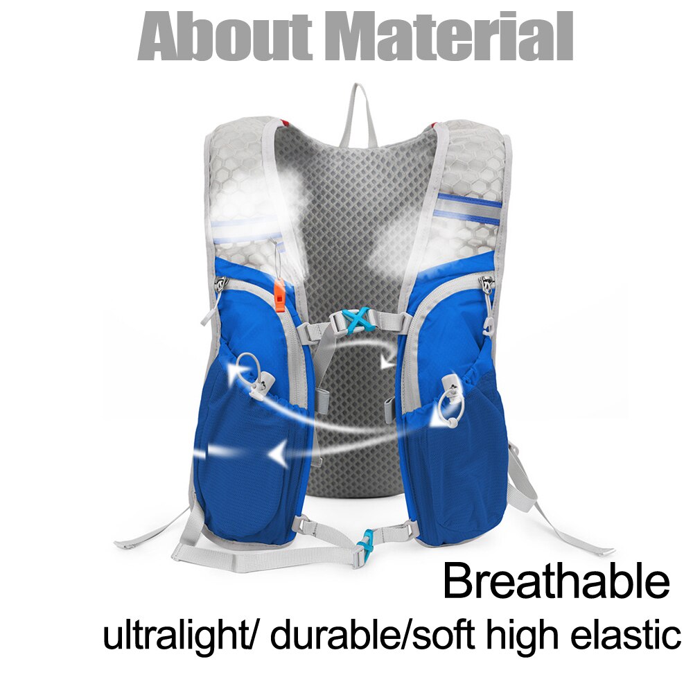 Pfad Laufen-5L Ultraleicht Rucksack Trink Joggen Weste Marathon- Fahrrad Wasser 400ml Flasche 2L Wasser Tasche