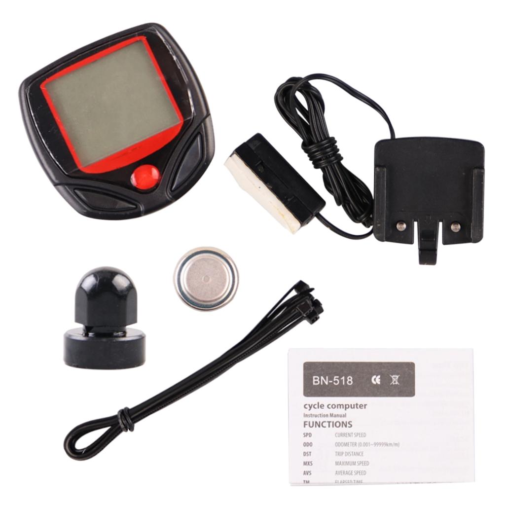 Computer da bici tachimetro per bicicletta cablato contachilometri per bici ciclismo cronometro multifunzione Display LCD con apparecchiature di retroilluminazione