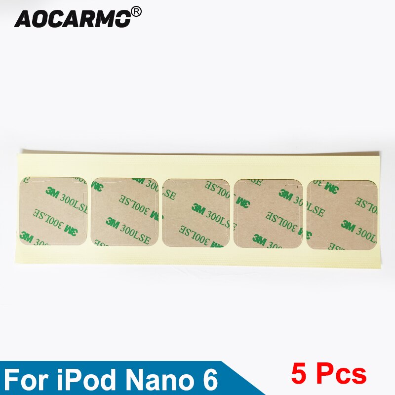 Aocarmo 5 Stks/partij Voor Ipod Nano 6 Gen 6th Lcd-scherm Sticker Adhesiv 300LSE Tape
