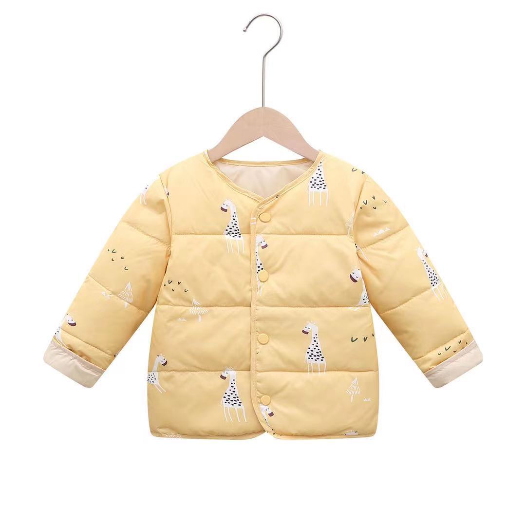 2022 herbst Winter Weiße Ente Unten Wärme Mantel Kleinkind Mädchen Jungen Winter Kleidung Kinder Baby Unten Liner Dünne Weste jacke: yellow down coat / 85-95cm size 100