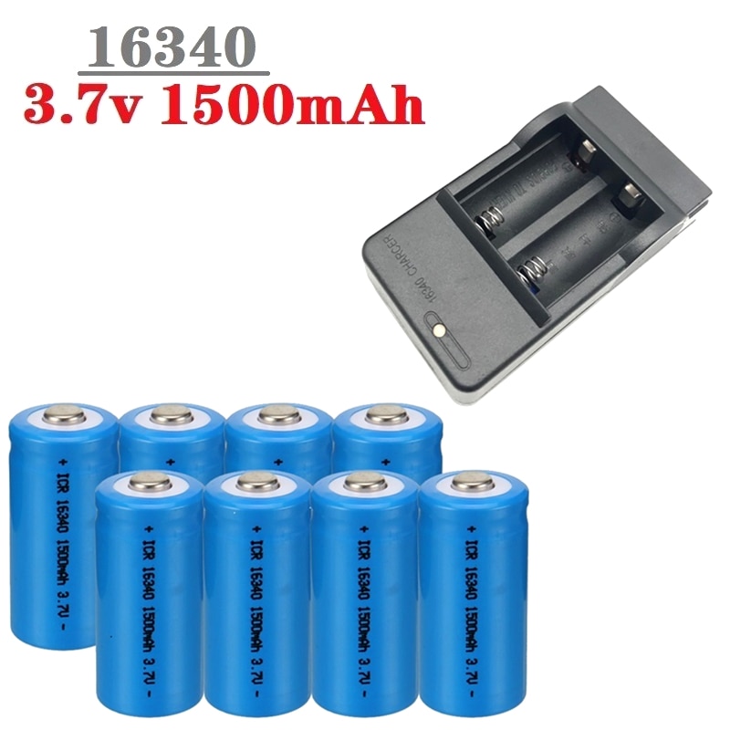 3.7V 1500Mah Oplaadbare Li-Ion Batterijen 16340 CR123A Batterij Voor Led Zaklamp Travel Wall Charger Voor CR123A 16340 Batterij