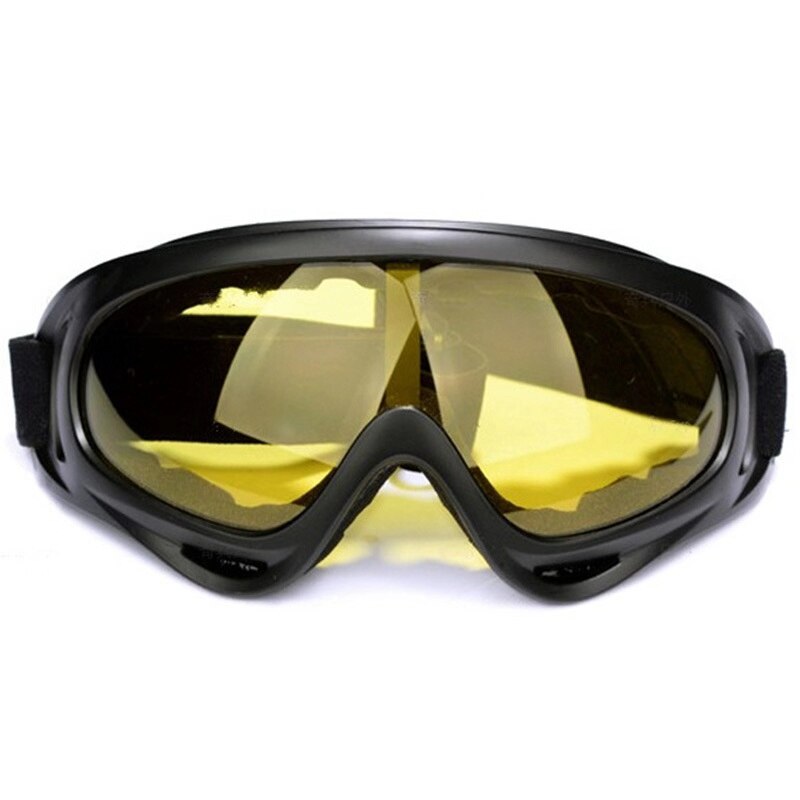Ski snowboard beskyttelsesbriller bjergvindtæt skiløb briller snescooter vinter udendørs sportsstøvtætmoto sne briller: Gul
