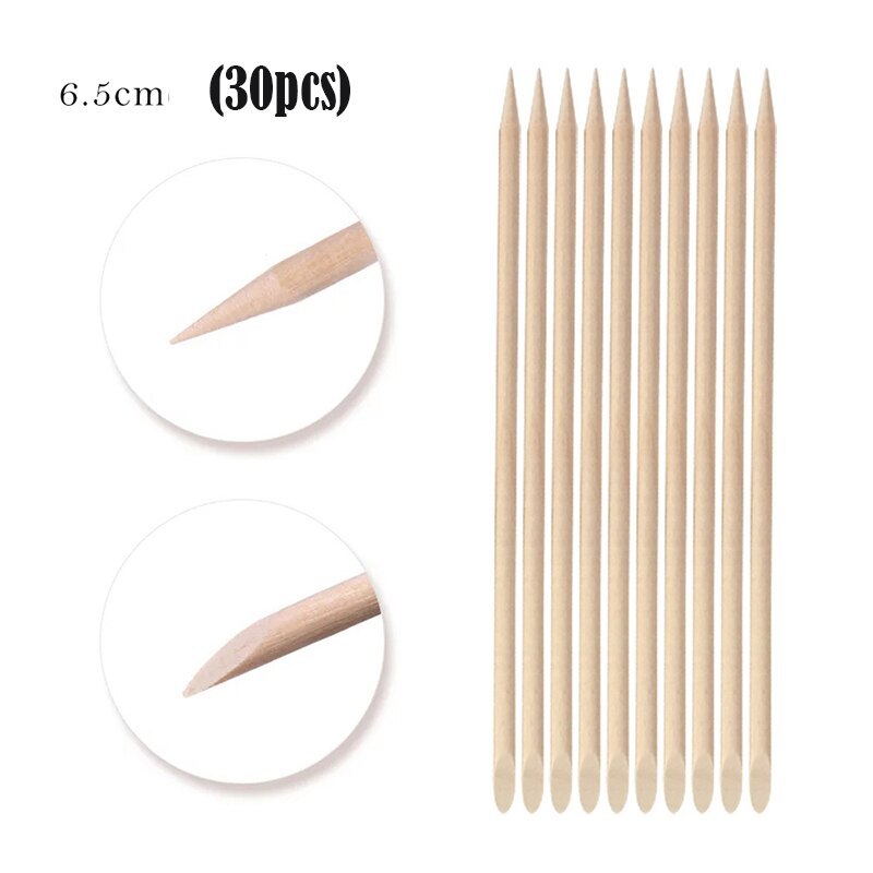 Orange Holz Sticks für Nagelhautschieber Entfernen Werkzeug gabeln für nägel Maniküre Werkzeuge 10/30/50/ 100Pcs/Set 4 verschiedene größen: 11.5cm 100pcs
