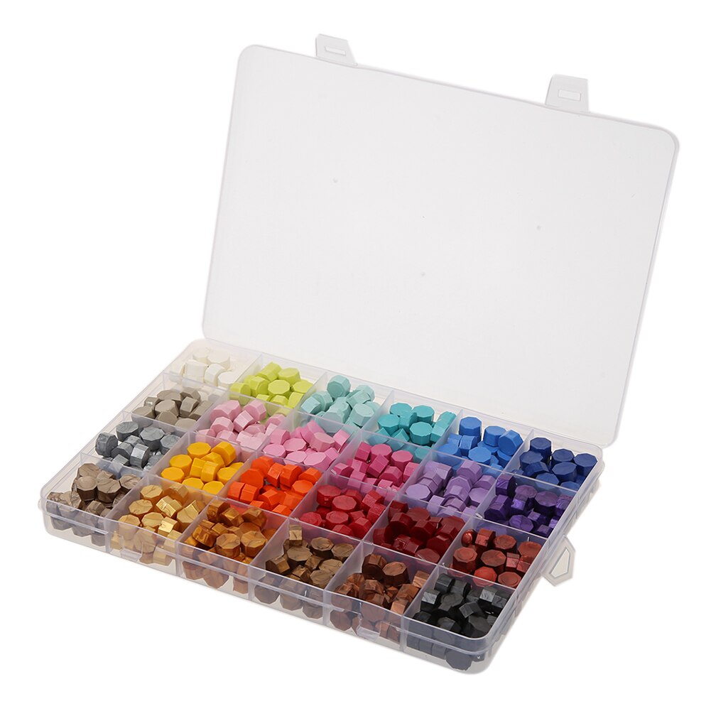 Ensemble de comprimés de cire à sceller, 200/400/700 pièces, avec tampon pour sceller une cuillère, décoration pour Scrapbooking, cachetage d'invitation de mariage: J 700Pcs bead