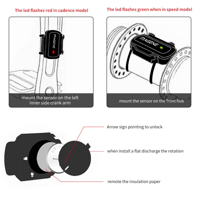 Speed Sensor Bluetooth Wireless Bike Speedometer Waterproof Cycling Supplies Replacement for Gemini210