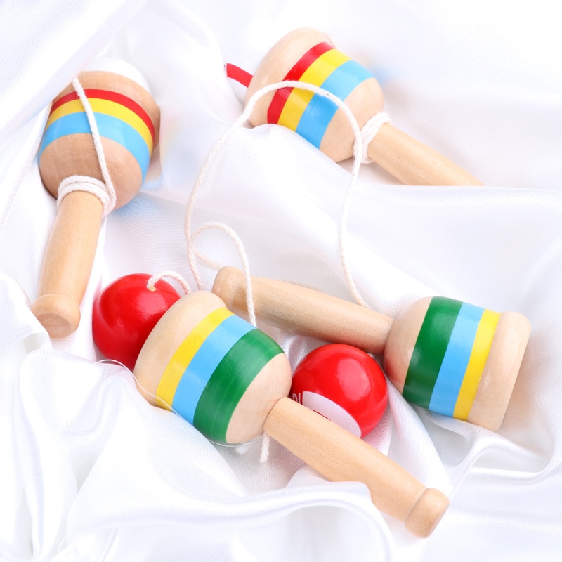 Wooden toys, skills cup, sword ball, hand eye coordination toys, traditional game events, children's kindergarten supplies.