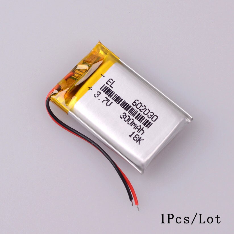 CE ROHS 300mAh 602030 3.7V lithium polymer battery bloody r8 mouse dvr advocam-fd8 profi red: 1PC