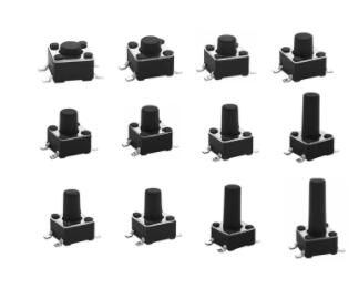 Micro interrupteur Tactile momentané SMT SMD, 4.5x4.5, bouton poussoir à 4 broches, 8/4.3/4.5/4. 3.8. 8/5/6/7/8mm 4.3mm 4.5mm
