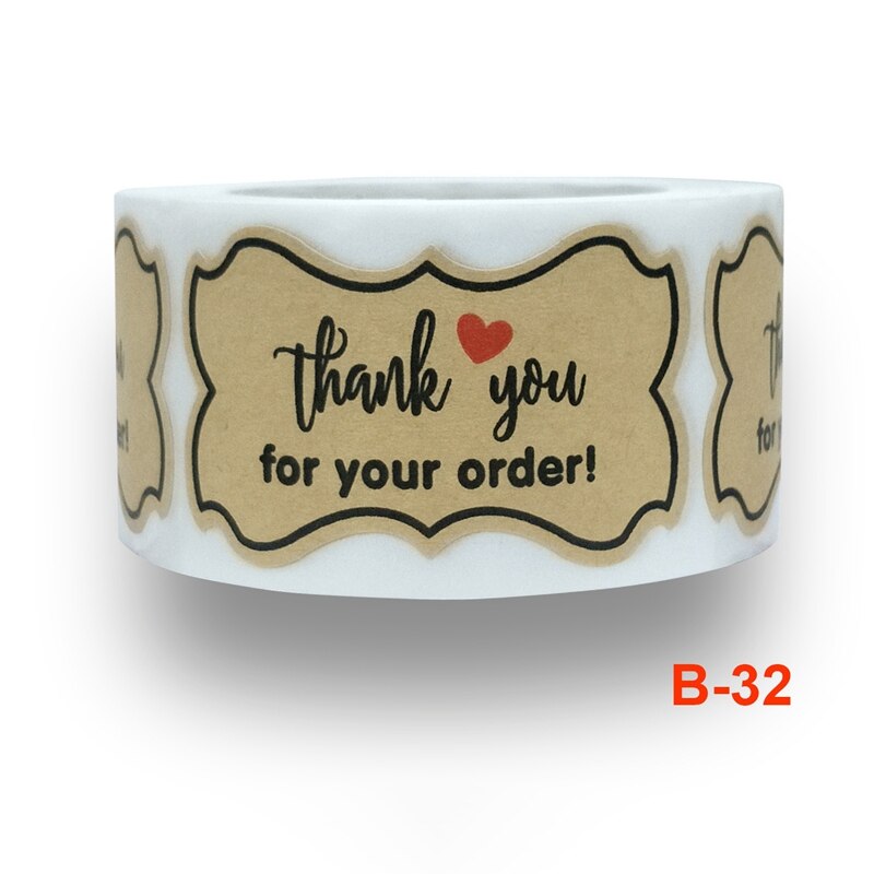 2 Roll Seal Stickers Thank You for Your Order Stickers Handmade Baking Packaging Labels Cards Bouquets Parcels Stickers