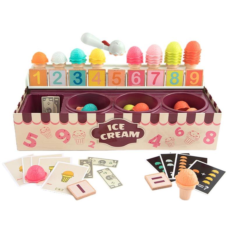 1 Set Ice Cream Math Toys Intelligence Mathematics Cognitive Enlightenment Games Early Educational Toys: Default Title