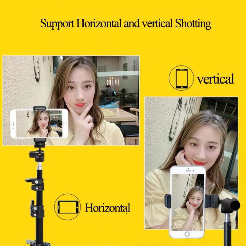 Universal Portable Aluminum Phone DSL Camera live tripod stand Mount Digital Camera Tripod Support LED Ring light for iPhone