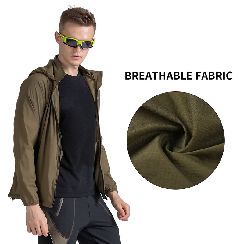 Heren Fietsen Windjack Winddicht Outdoor Sport Skin Jassen Ademend Waterdicht Anti-Uv Fiets Bergbeklimmen