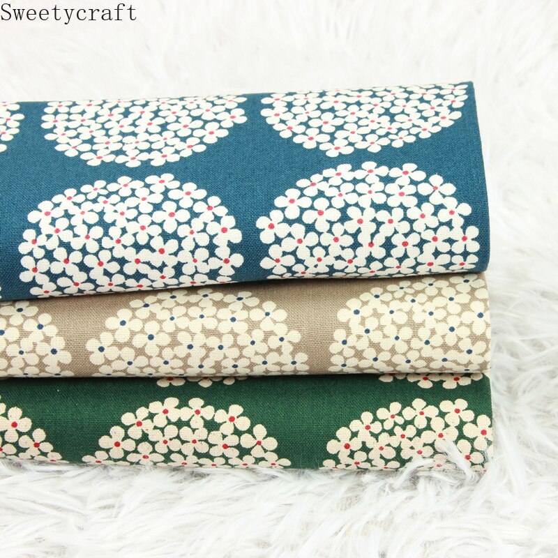 110 x 45cm tykt bomullsstoff by yard hortensia-trykk klut gjør-det-selv håndlaget syveske patchwork materiale tilbehør hjemmetekstil
