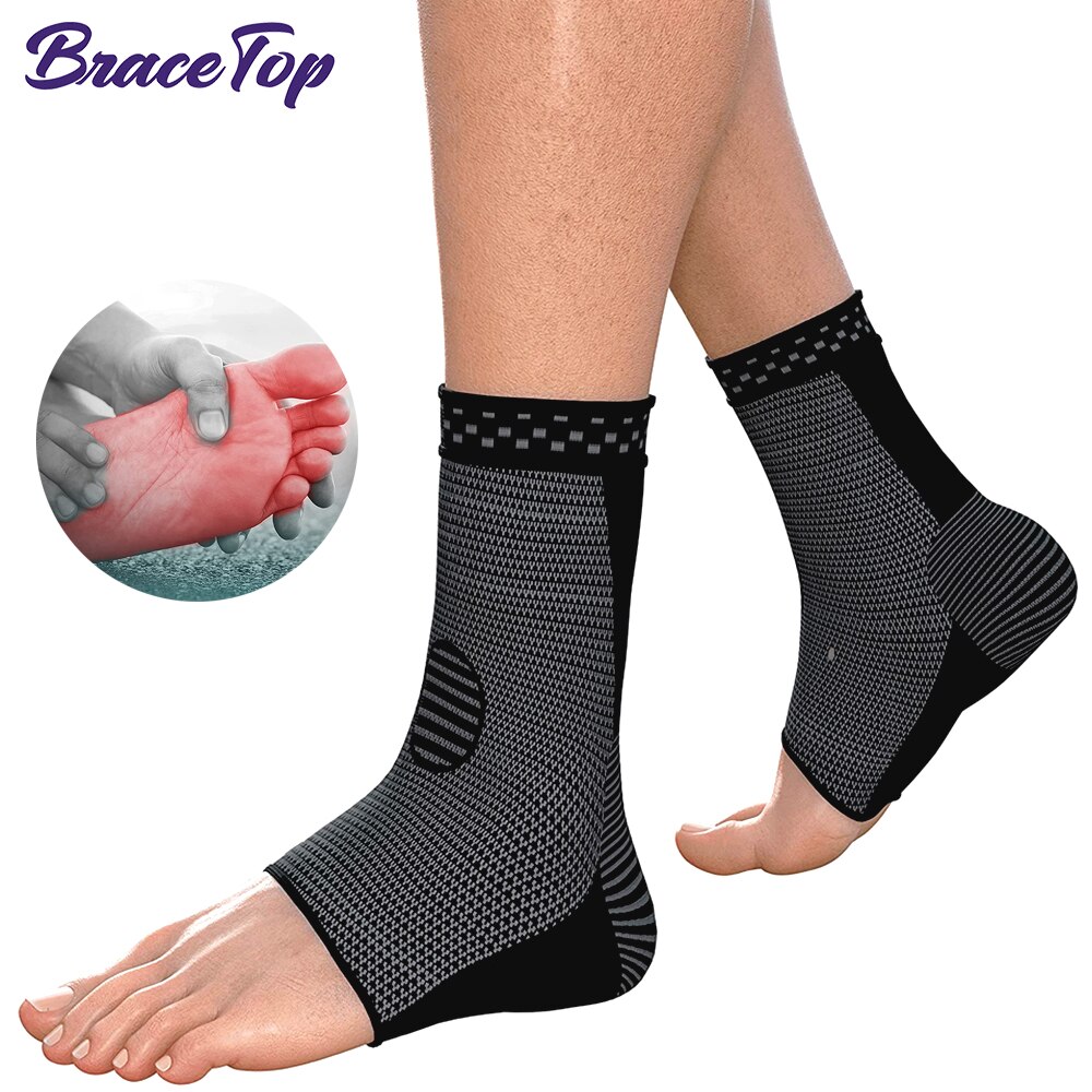 BraceTop Knöchel befestigen Kompression Ärmel, entlasten Achilles Tendonitis, gemeinsam Schmerzen, Plantar Fasciitis Fuß Socke Pro Hacke Sporn Schmerzen