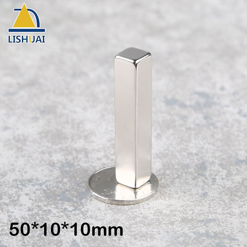 Lishuai 2 stk 50*10*10mm neodymmagnet sjældne jordarter neo magneter 50 x 10 x 10 meget kraftige blokmagneter 50mm x 10mm x 10mm