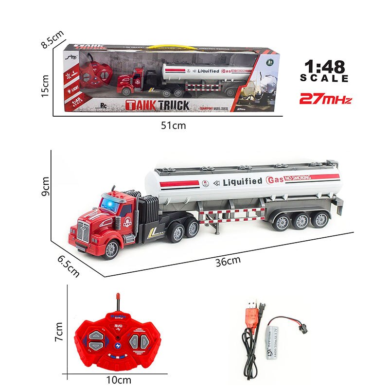 1/48 4CH drahtlose fernbedienung öltanker schwere lkw semi-anhänger lkw junge spielzeug simulation modell