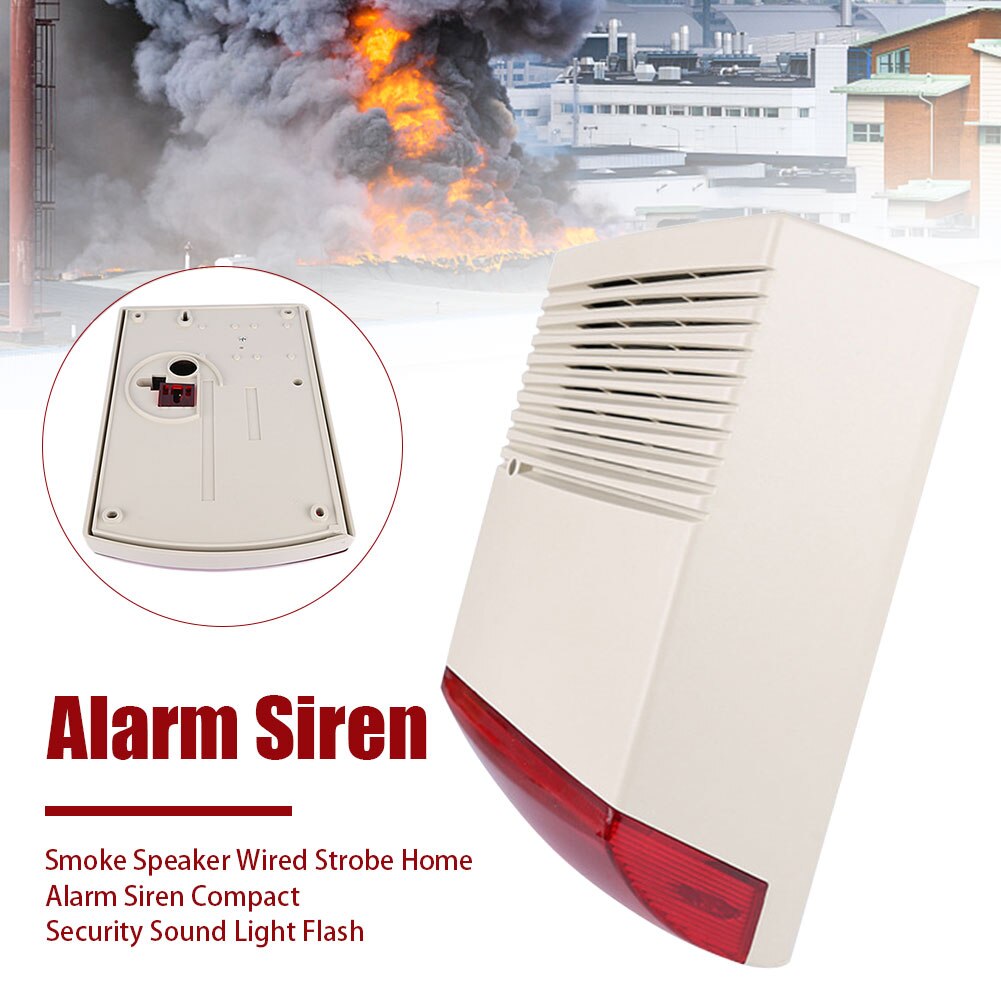 Filaire stroboscope lumière sonore fumée haut-parleur accessoires professionnels Flash alarme sirène acoustique compacte extérieur intérieur haute puissance