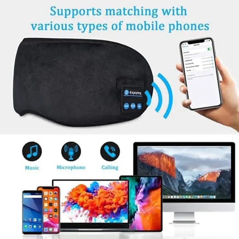 Fone Bluetooth Earphones Sleeping Mask Block Out Light Sleep Mask For Eyes Soft Sleeping Aid Eye Mask Breathable Slaapmasker