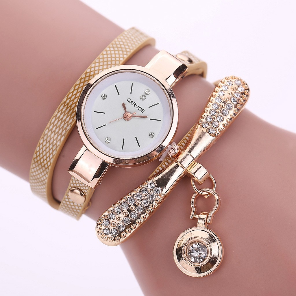 Vrouwen Horloge Armband Horloge Vrouw Elegante Lederen Strass Vrouwelijke Quartz Horloges Casual Dames Horloge Reloj Mujer