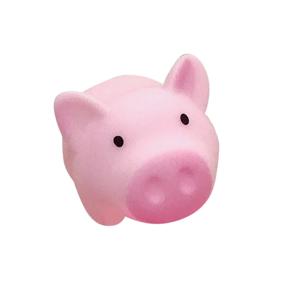 Cartoon Soft Cute Pink Pig Tricking Children Toys Venting Pig Squeezing Music Pinch Called Decompression Vent Toy: violet