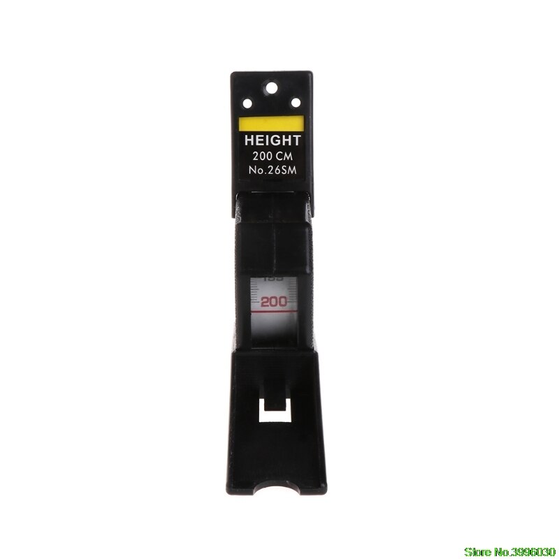200cm Stadiometer Black Wall Mounted Height Meter Growth Ruler CM Metric