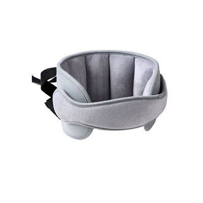 Bil baby hoved hoved hovedstøtte pandebånd pad sæde stol barn hovedstøtte sove faste sæder bælter pude: Grå
