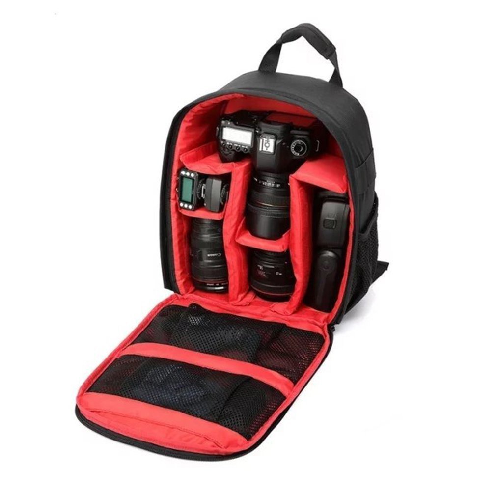 Étanche antichoc antivol unisexe numérique SLR DSLR appareil photo sac doux rembourré sac à dos adapté pour Canon pour Nikon: green