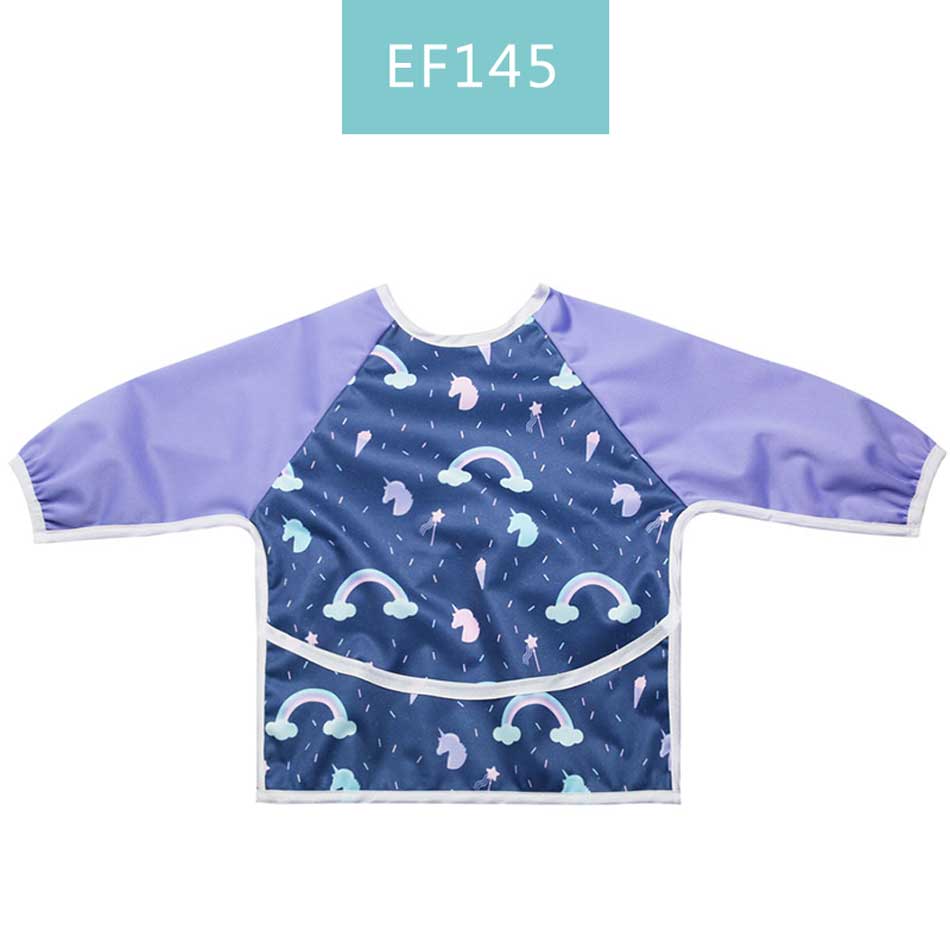 Happyflute Baby Slabbetjes Waterdichte Baby Slabbetjes Print Pul & Print Minky Leuke Lange Mouwen Kinderen Bib Burp Kleding Baby Spullen: EF145