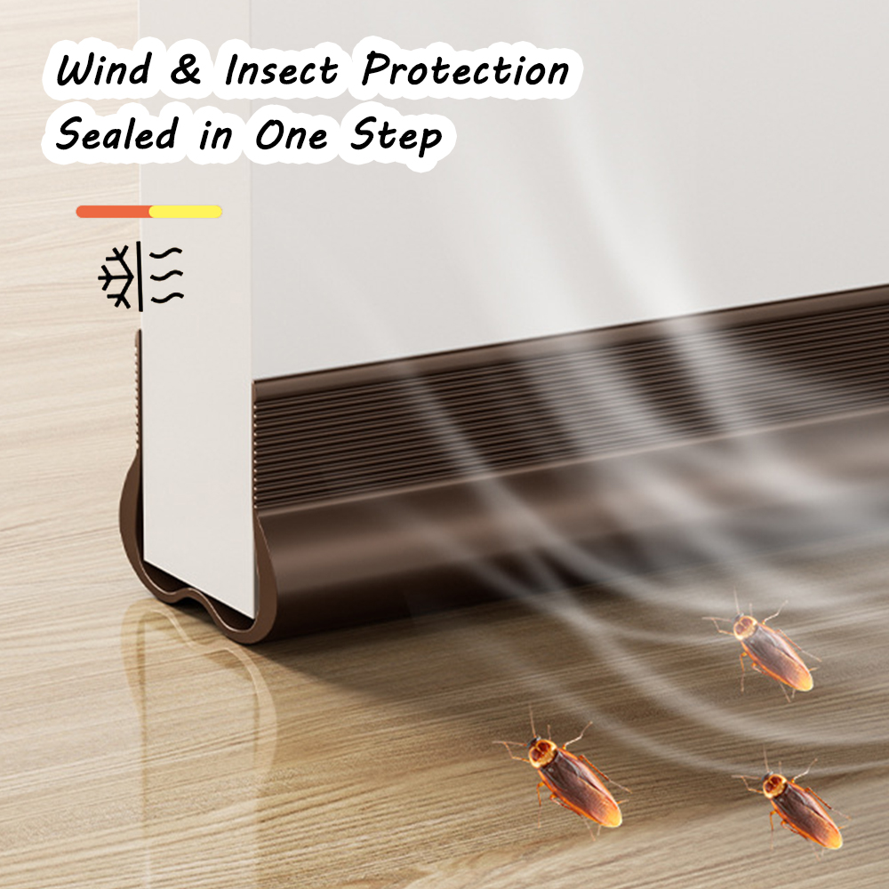 Soundproof Door Draft Stopper PVC Seal Strips Efficiency Door Bottom Sealing Strips for Noise Reduction & Insulation