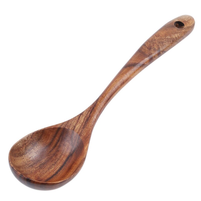 Long Handled Strainer Spoon Wooden Skimmer Utensils Cooking Tools Kitchen Accessories 7 Kinds Wood Tools: Soup spoon