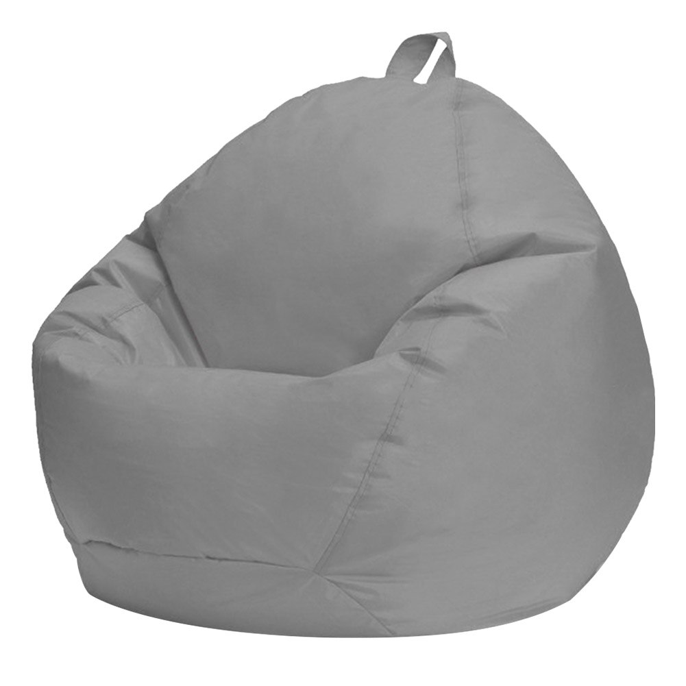 Bean Bag Cover Lazy Lounger Without Filler Adults Kids Furniture Living Room Oxford Fabric Soft Bean Bag Cover: Light Grey