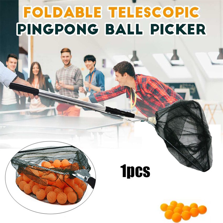 Foldable Extendable Aluminium Pole Table Tennis Ball Picker Tennis Picking Net Collection